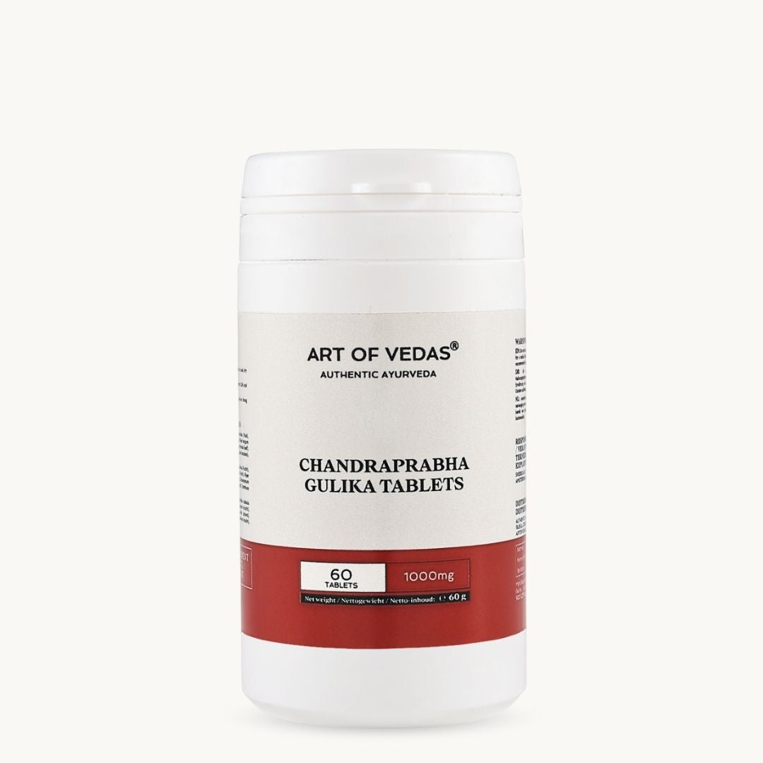 Art of Vedas Chandraprabha Gulika Tablets 60 Tablets - Ayurvedic Supplement for Urinary and Metabolic Health