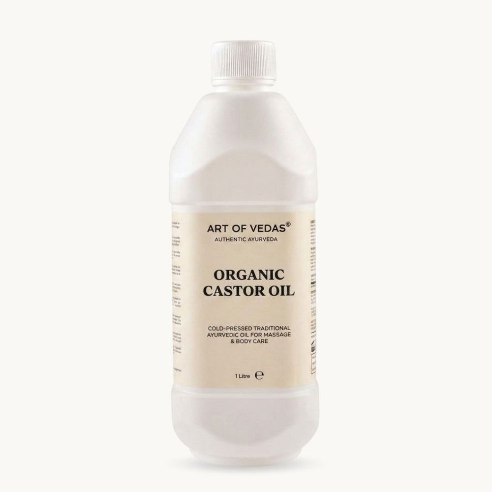 Art of Vedas, Aceite de Ricino Orgánico, 1 liter, preparacion ayurvedica clasica